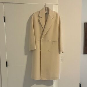 Zara womens Beige Double-Breasted Trench Coat size s